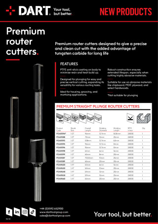 Dart New Premium Router Cutter Range